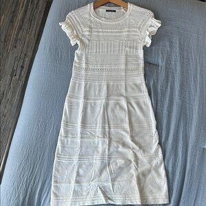 Adorable White Lace Midi Dress
